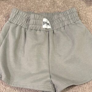 Shein Gray Elastic Waist Shorts